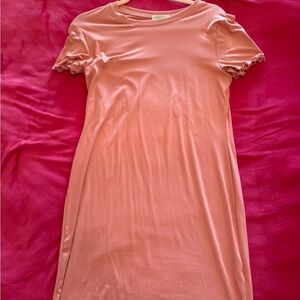 Pink Short Sleeve Dress